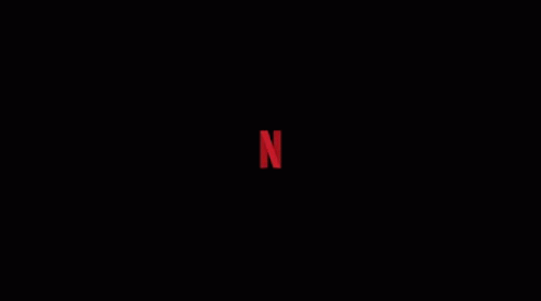 Red letter 'N' in a unique font centered on a black background.